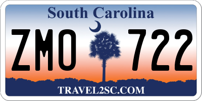 SC license plate ZMO722