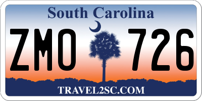 SC license plate ZMO726