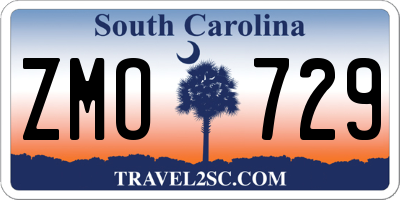 SC license plate ZMO729