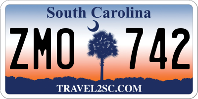 SC license plate ZMO742