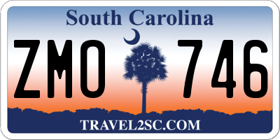 SC license plate ZMO746