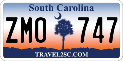 SC license plate ZMO747