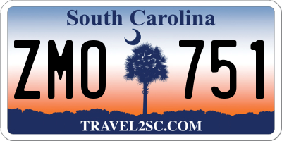 SC license plate ZMO751