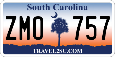 SC license plate ZMO757