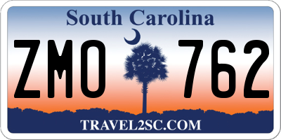 SC license plate ZMO762