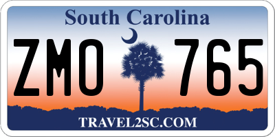 SC license plate ZMO765