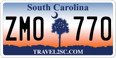 SC license plate ZMO770