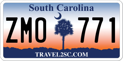 SC license plate ZMO771