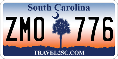 SC license plate ZMO776