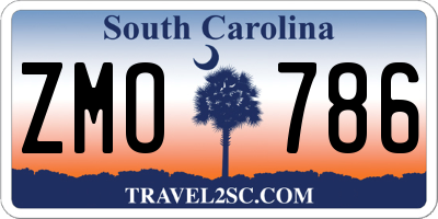 SC license plate ZMO786
