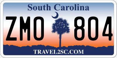 SC license plate ZMO804