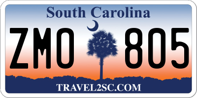SC license plate ZMO805