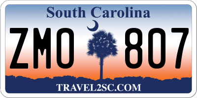SC license plate ZMO807