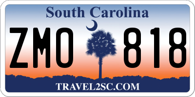 SC license plate ZMO818