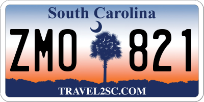 SC license plate ZMO821