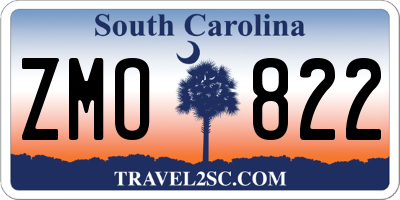 SC license plate ZMO822