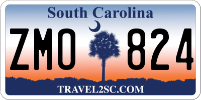 SC license plate ZMO824