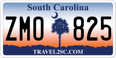 SC license plate ZMO825