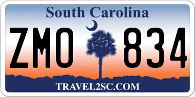 SC license plate ZMO834