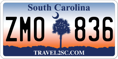 SC license plate ZMO836