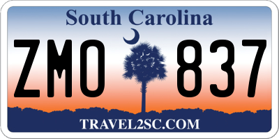 SC license plate ZMO837