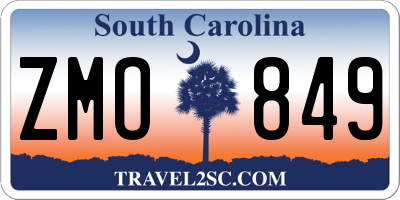 SC license plate ZMO849