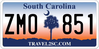 SC license plate ZMO851