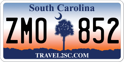 SC license plate ZMO852