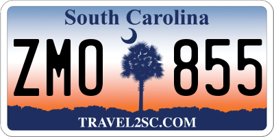 SC license plate ZMO855