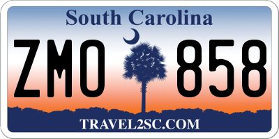 SC license plate ZMO858
