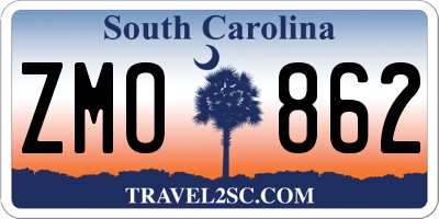 SC license plate ZMO862
