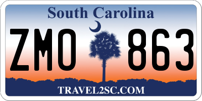 SC license plate ZMO863