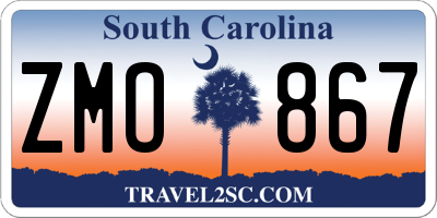 SC license plate ZMO867