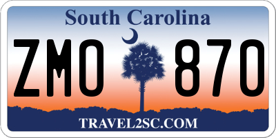 SC license plate ZMO870