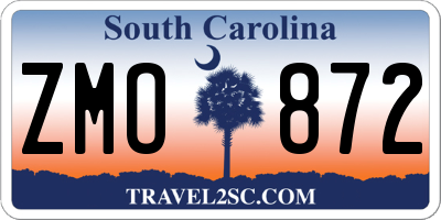 SC license plate ZMO872