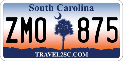 SC license plate ZMO875