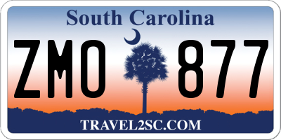 SC license plate ZMO877