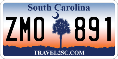 SC license plate ZMO891