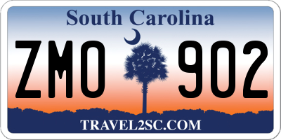 SC license plate ZMO902