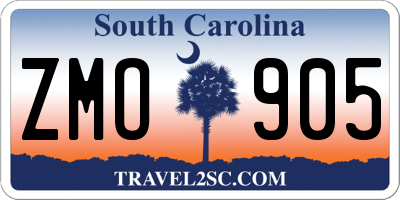 SC license plate ZMO905