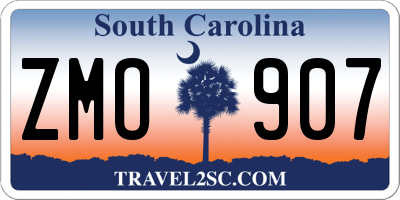 SC license plate ZMO907