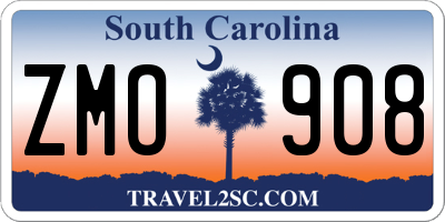 SC license plate ZMO908