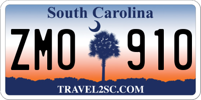 SC license plate ZMO910
