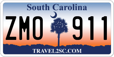SC license plate ZMO911