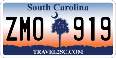 SC license plate ZMO919