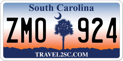 SC license plate ZMO924