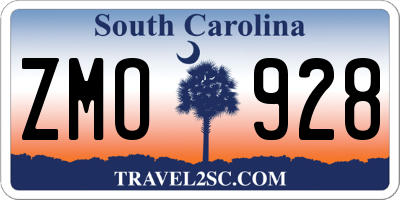 SC license plate ZMO928