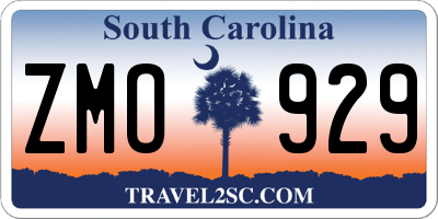 SC license plate ZMO929