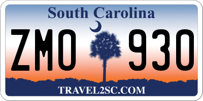 SC license plate ZMO930