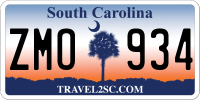 SC license plate ZMO934